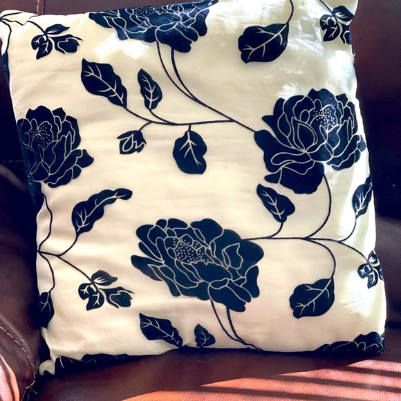 🖤Pillow with Black Rose Design over White Mesh🖤 - Picture 2 of 6